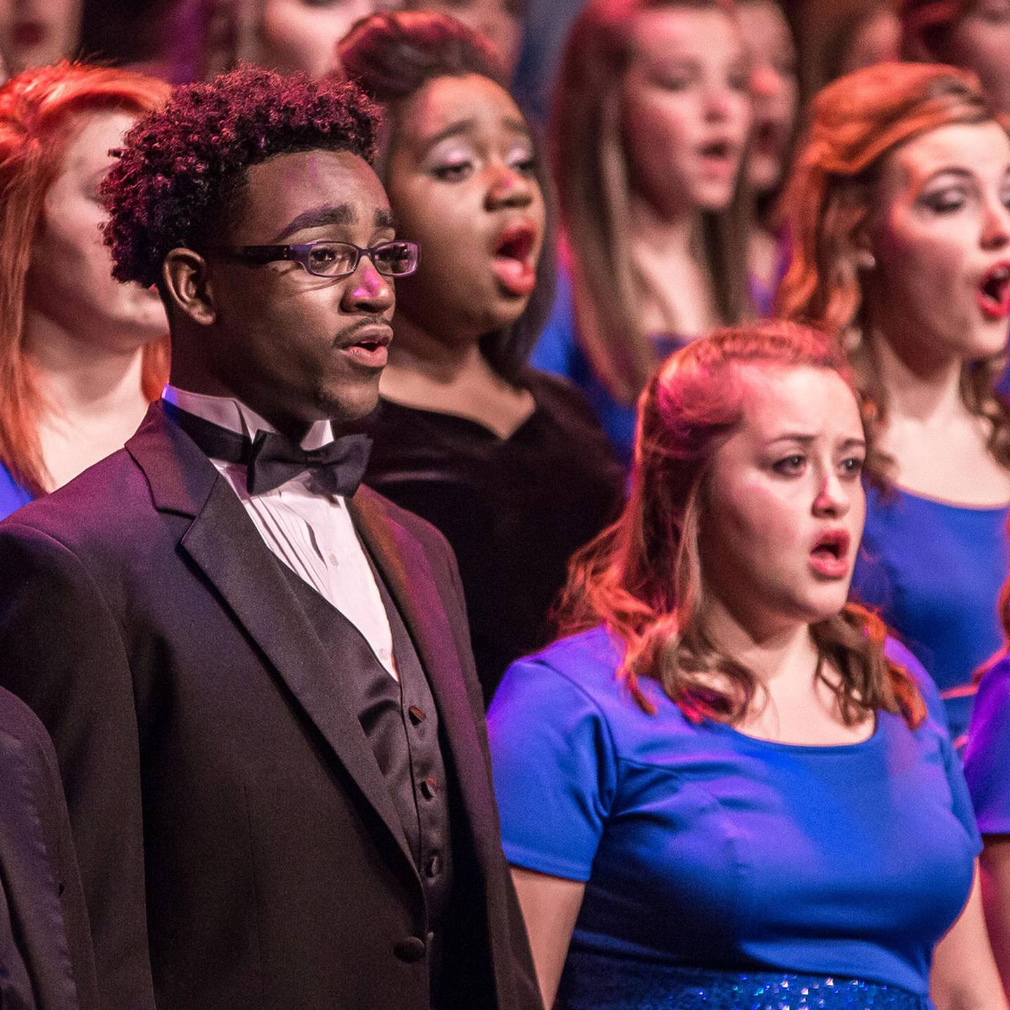 Choir singing.