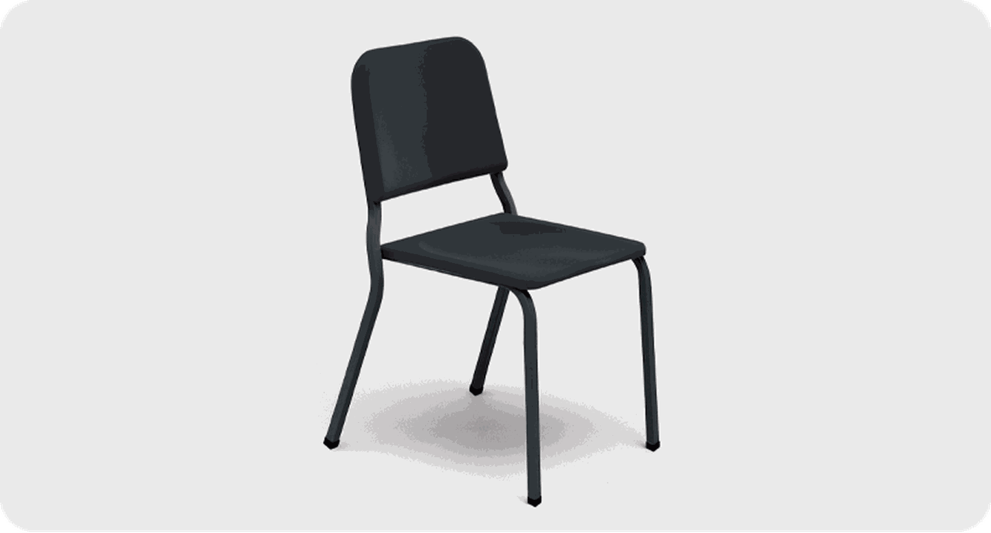 Black chair for musicians.