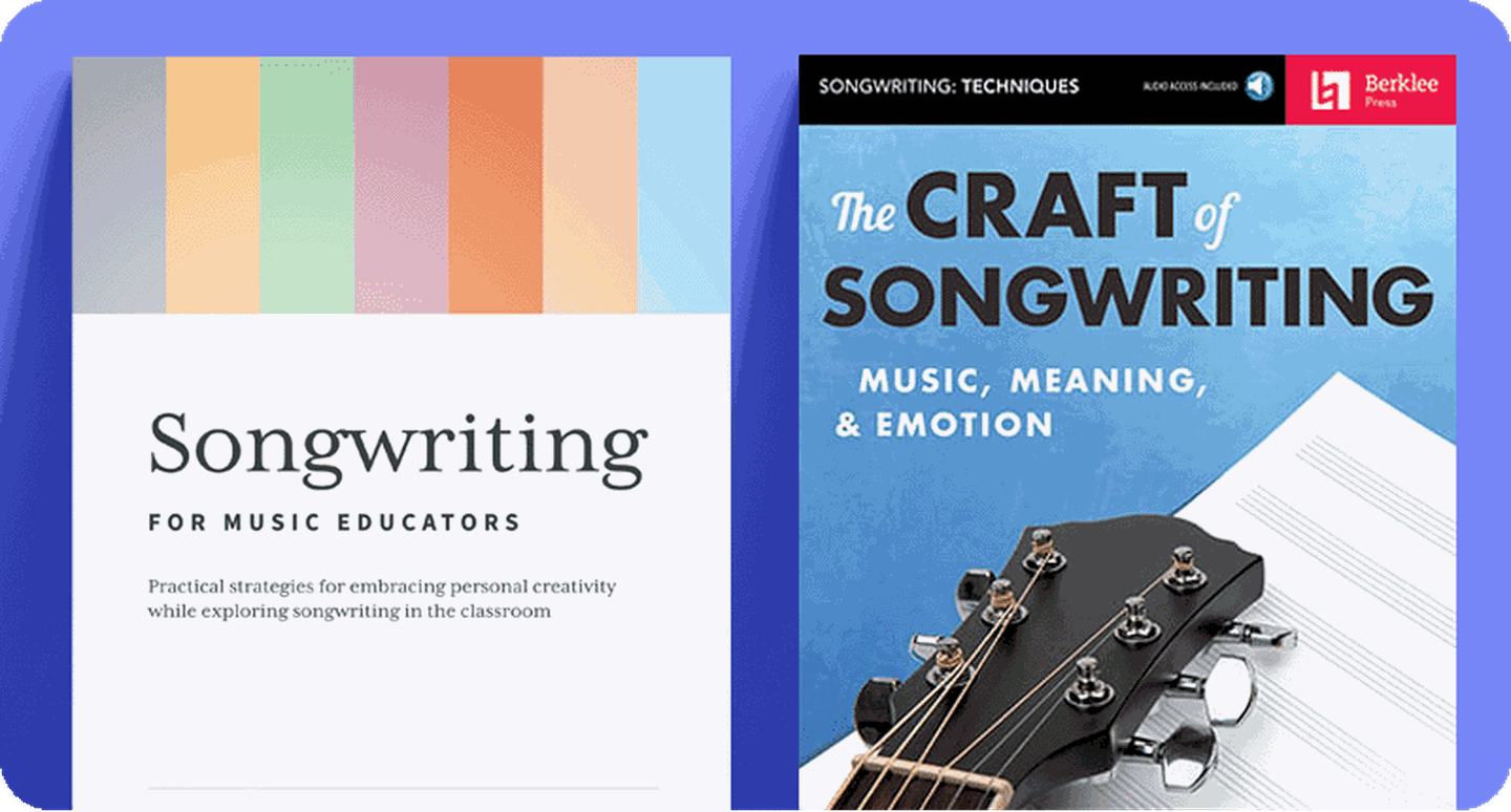 Songwriting resource covers Songwriting for Music Educators and The Craft of Songwriting